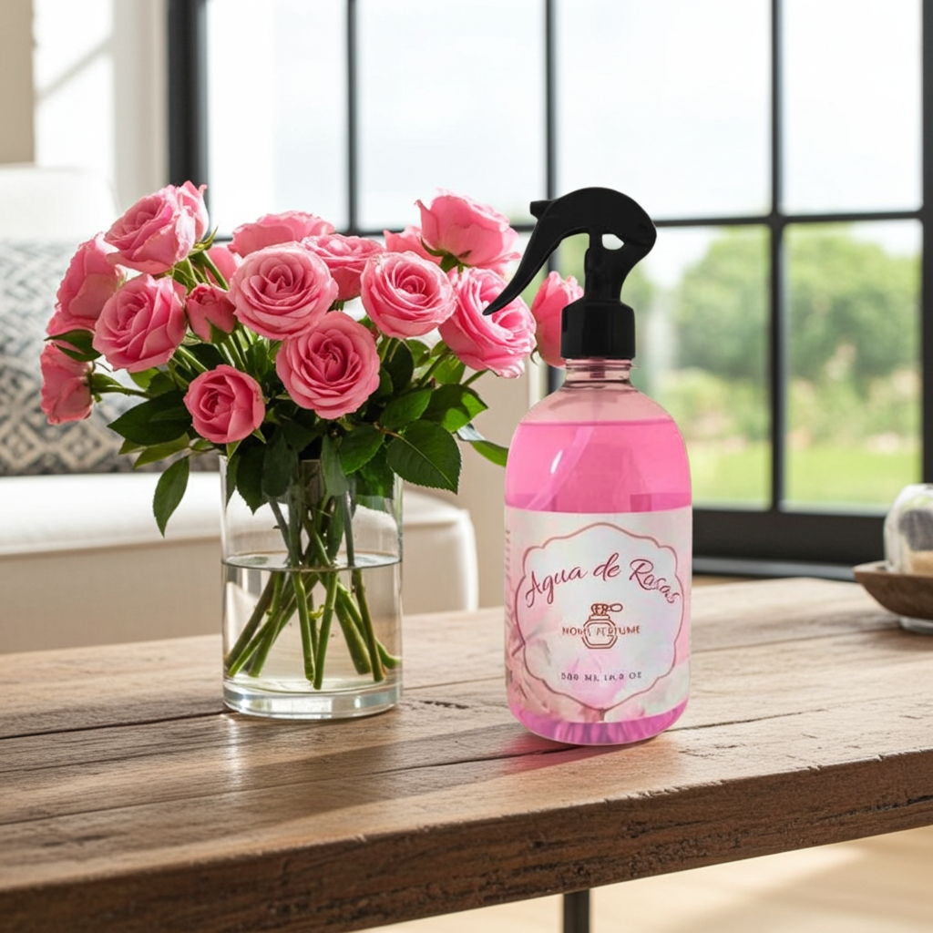 Ambientador de hogar con rosas y flores