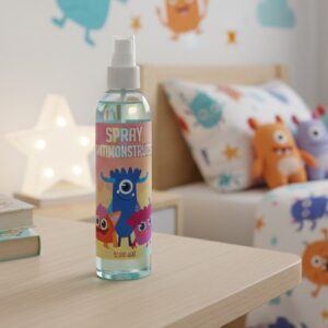 Spray Antimostruos para ayudar a calmar los miedos nocturnos de los niños.