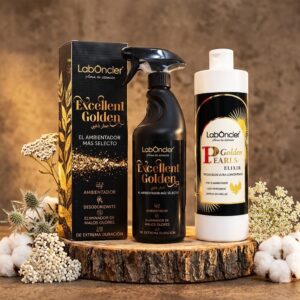 Pack limpieza formado por el ambientador Excellent Golden y Elixir fregasuelos a elegir de Laboncler